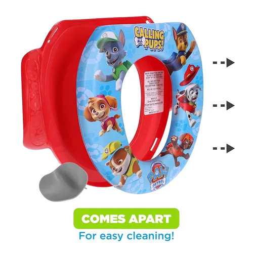 Vista 3 de Nickelodeon PAW Patrol "Calling All Pups" - Asiento suave para orinal y entrenamiento, cojín, entrenamiento de bebé, seguro, fácil de limpiar