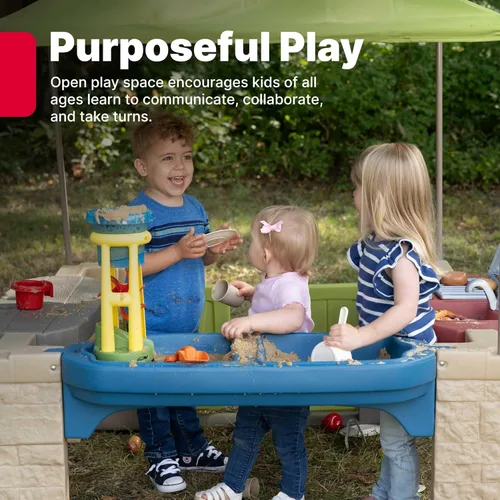 Vista 11 de Step2 Patio de Juegos Todo Alrededor con Toldo – Casa de juegos al aire libre sombreada para niños con características realistas e interactivas