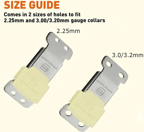 Vista 4 de Herm Sprenger Hebilla ClicLock de Acero Inoxidable con Cierre de Liberación Rápida con Chaqueta de Plástico que Brilla en la Oscuridad para Collar