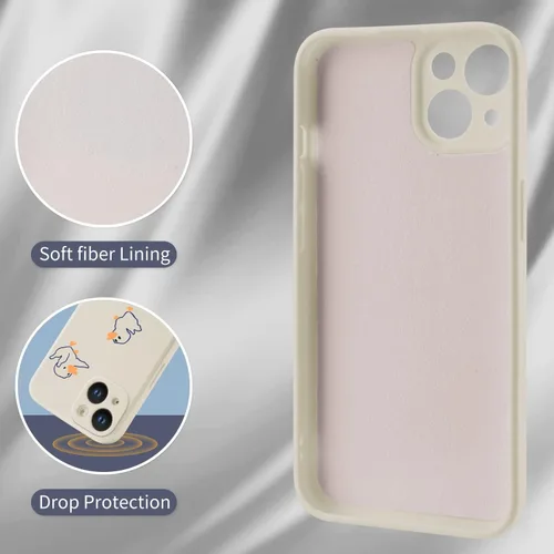 Vista 7 de Funda Graciosa de Chico para iPhone 11, Funda Líquida de Silicona de Gel Suave de Caucho Mate con Forro de Microfibra, Funda Protectora Divertida