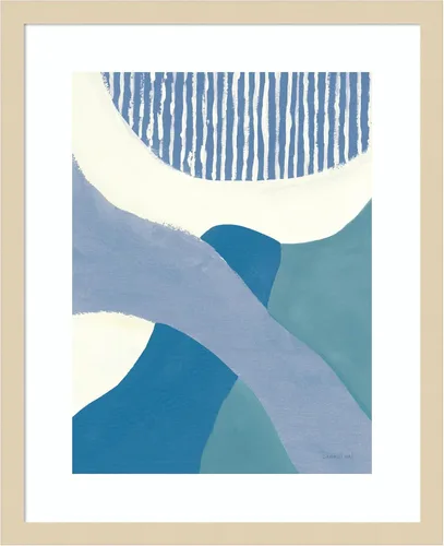 Amanti Art Framed Wall Art Print 21x17 Retro Abstract VI Blue Green by Danhui Nai, Abstract Wall Art, Modern Contemporary Decor, Small Poster