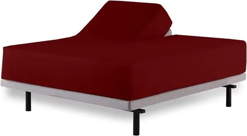 Vista 13 de Top Split King Sábana bajera tamaño King solo para camas ajustables, dividida de 39 pulgadas desde la parte superior, 600 hilos, 100% algodón, media