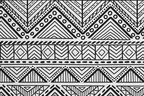 Vista 5 de Lunarable Tribal Yoga Mat Towel, Monochrome Doodle Style Chevron Style Pattern Herringbone Design Arrow, Non-Slip Sweat Absorbent Yoga Pilates