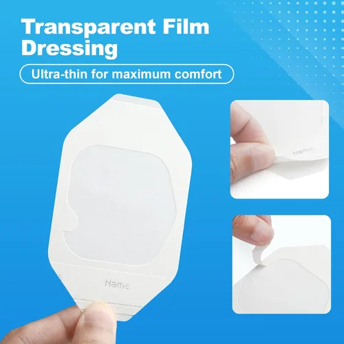 Vista 3 de LotFancy Apósito de película transparente, 2.37 x 2.75 pulgadas, 110 unidades, cubierta impermeable para heridas, vendaje transparente adhesivo