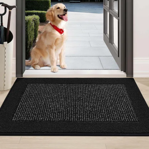Vista 12 de BEQHAUSE Tapete para puerta interior de 20" x 32", Tapetes atrapa suciedad antideslizantes para entrada lavables, Tapete de bienvenida resistente a