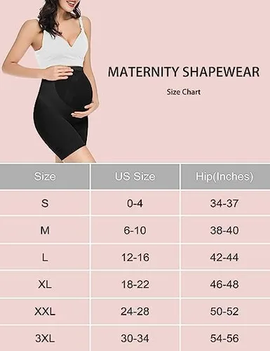 Vista 6 de KIM S Ropa interior de maternidad sin costuras para mujer, ropa interior de embarazo a medio muslo, S-XXXL