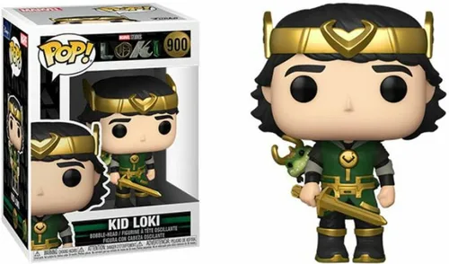 Vista 2 de POP Marvel: Loki - Kid Loki con cocodrilo Loki Pop! Figura de vinilo (empaquetado con funda protectora compatible con POP Box), multicolor, 3.75