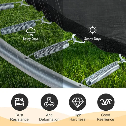 Vista 3 de Giantex Muelles galvanizados para trampolín de 7 pulgadas, kit de repuesto de resorte de alambre de acero, piezas de trampolín duraderas de alta