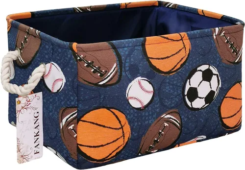 Vista 11 de FANKANG - Cesta rectangular de tela con estampado de dinosaurios para almacenamiento de guardería, cesta de almacenamiento, bolsa de libros, cestas