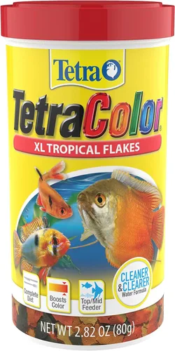 TetraColor Tropical Flakes, Alimento para Peces que Potencia el Color, Dieta Nutricionalmente Equilibrada para Peces Tropicales, 2.82 oz
