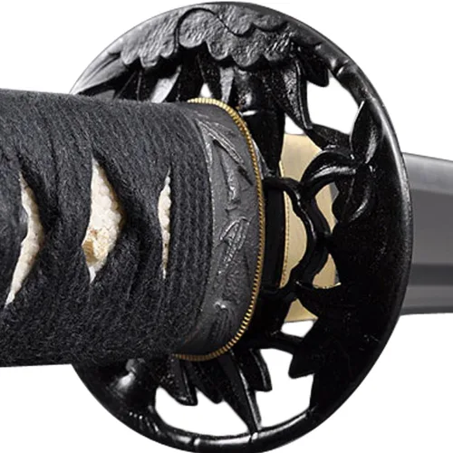 Vista 10 de Handmade Sword - Espada Katana de entrenamiento Iaido sin afilar de acero inoxidable, hecha a mano, espada completa, vaina negra