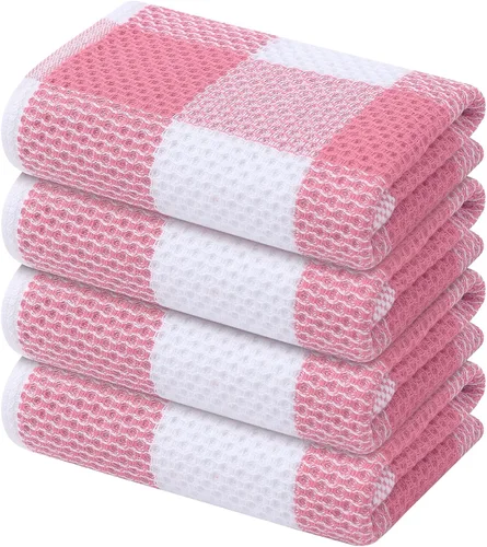 Vista 62 de Mordimy Trapos de cocina a cuadros 100% algodón, 12 x 12 pulgadas, súper suaves y absorbentes, de secado rápido, trapos de cocina para cocina, Beige