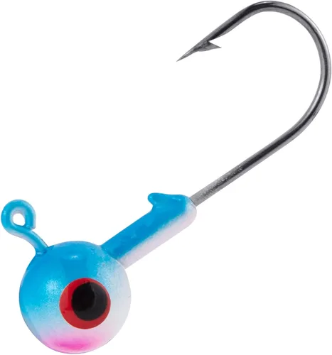 Dr.Fish Paquete de 20 Cabezas de Jig de Pesca, Jig de Crappie Cabeza de Bola Redonda Anzuelos de Pesca de Agua Dulce Lubina Trucha Panfish Walleye