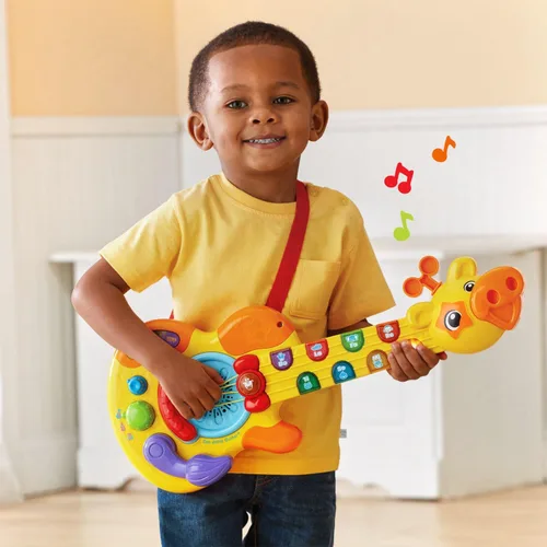 Vista 5 de Guitarra de juguete VTech Zoo Jamz, Empaque estándar, Amarillo