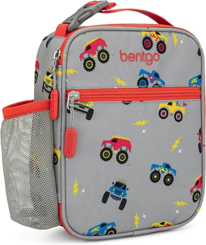Vista 9 de Bentgo® Bolsa de almuerzo aislada para niños, resistente al agua, reutilizable, ligera y duradera, con soporte para botella de agua y bolsillo