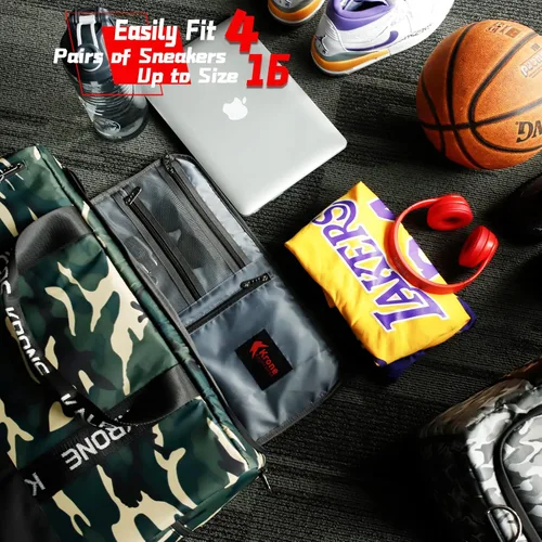 Vista 6 de Krone Kalpasmos-classic - Bolsa de deporte al aire libre, bolsa de gimnasio, bolsa de viaje multifuncional con 3 divisores ajustables y correa