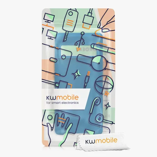 Vista 7 de kwmobile Funda Compatible con Google Pixel 6 Pro - Funda de teléfono de silicona TPU con acabado suave - Azul Arrecife