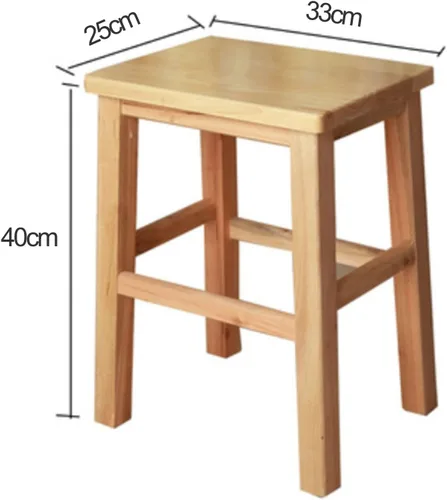 Vista 11 de Taburete de madera maciza, taburete de madera maciza, taburete resistente, banco de madera, soporte para plantas, taburete de pesca, taburete