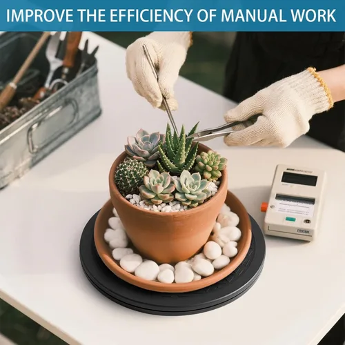 Vista 6 de Soporte Giratorio Multiusos de Servicio Pesado - Lazy Susan con Rodamientos de Bolas de Acero para Base de Modelo/Plantas Giratorias/Soporte