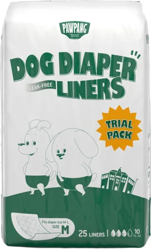 Vista 15 de PAWPANG Forros desechables para pañales para perros machos y hembras, 100 unidades, 5 opciones de tamaño, insertos de pañales para perros que se