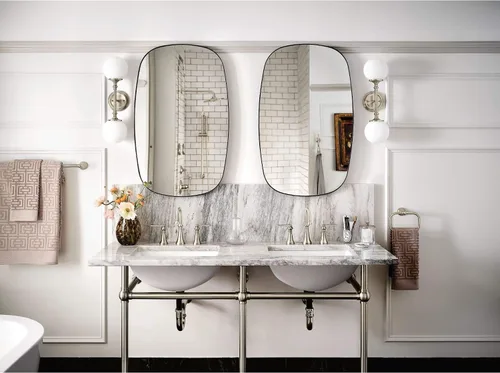 Vista 5 de Moen TS44102BG Colinet - Grifo de baño tradicional de arco alto con dos manijas de palanca, requiere válvula, oro cepillado
