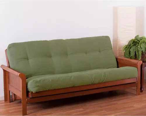 Vista 21 de Blazing Needles Renewal - Colchón futón de sarga de 8 pulgadas, individual, color borgoña