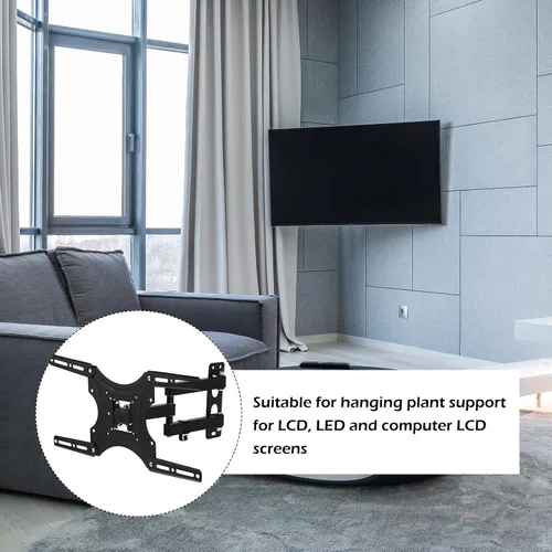 Vista 3 de Garneck Soporte de pantalla LCD fijo resistente al desgaste para montaje en la pared ajustable para la estructura estable del hogar, compatible