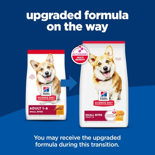 Vista 2 de Hill's Science Diet - Comida seca para perros adultos de 1 a 6 años, nutrición premium, croquetas pequeñas, sabor pollo y cebada, bolsa de 5 libras