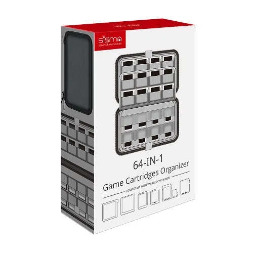 Vista 6 de sisma 64 DS 3DS Games Case Compatible with Nintendo 3DS 2DS DS Switch Game Cartridges, Game Card Holders Hard Shell Storage Case, Black