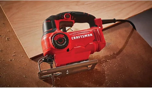 Vista 8 de CRAFTSMAN Sierra de calar, 4 ajustes orbitales, hasta 3,000 SPM, 5 amperios, con cable (CMES610)