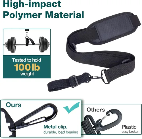 Vista 4 de 2 correas para recortar malezas compatibles con EGO, Dewalt, Greenworks recortadora, cómoda correa de hombro para Weed Wacker, arnés de nailon