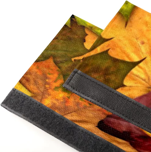 Vista 5 de Pardick Juego de 2 fundas para mango de puerta de refrigerador de otoño Hojas de otoño Lavables Fundas para nevera, lavavajillas, microondas, horno