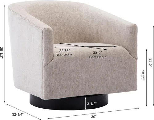 Vista 2 de NewCosmos Garland - Silla giratoria con base de madera de avena