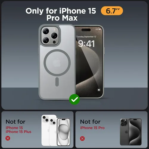 Vista 36 de Miracase - Funda magnética para iPhone 13 de 6.1 pulgadas (compatible con MagSafe) (con 2 protectores de pantalla), protección de grado militar