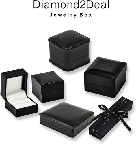 Vista 5 de Diamond2Deal Clip de plata de ley 925 chapado en rodio para hombre, Blanco