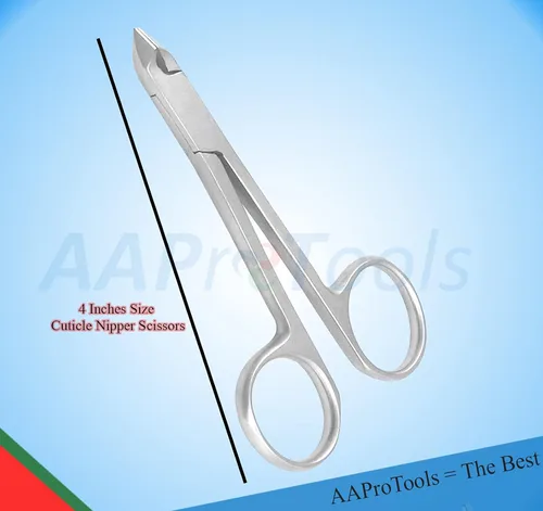 Vista 3 de Cortador de uñas, removedor de cutículas, estilo tijera, cortador de cutículas profesional de acero inoxidable, herramientas duraderas para uñas