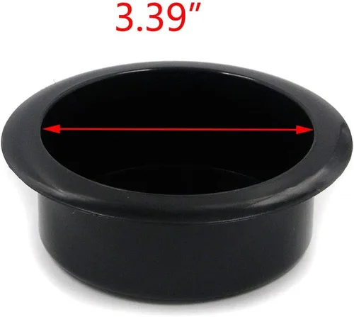 Vista 3 de T Tulead 4 portavasos, sofá, plástico, portavasos, mesa de barco, soporte de taza negro, 3.39 pulgadas de diámetro