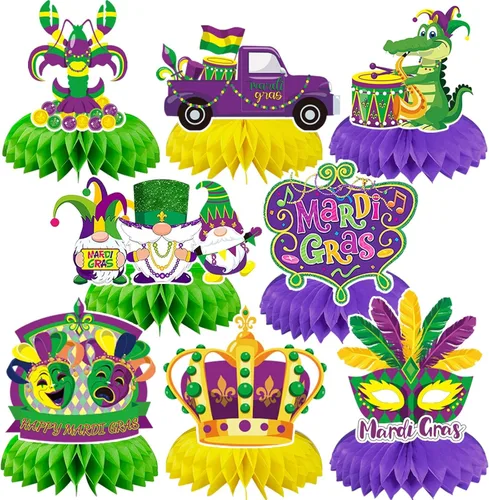 Vista 28 de JULMELON 8 piezas de decoración de mesa del 4 de julio, centros de mesa 3D de doble cara del 4 de julio para mesas, decoración patriótica