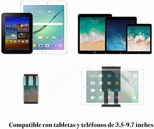 Vista 6 de Soporte de suelo para tableta con cuello de cisne flexible y base estable, soporte para tableta ajustable de 360 grados para iPad, teléfono celular
