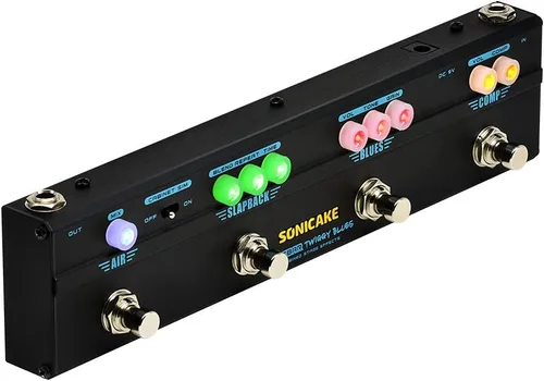 Vista 9 de SONICAKE Pedales de efectos de bajo Multiefecto Preamp Compresor Boost Fuzz Octave Pedal multiefecto Boom Ave con FX Loop