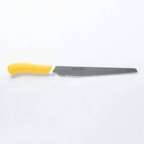Suncraft HE-2101 - Cuchillo de pan liso, limpia pan fresco y pan duro, amado por profesionales, fabricado en Japón