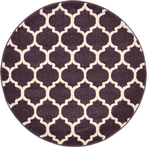 Vista 585 de Unique Loom Trellis Collection - Alfombra de área de Filadelfia, rectangular de 2 pies 2 pulgadas x 3 pies, color morado y marfil