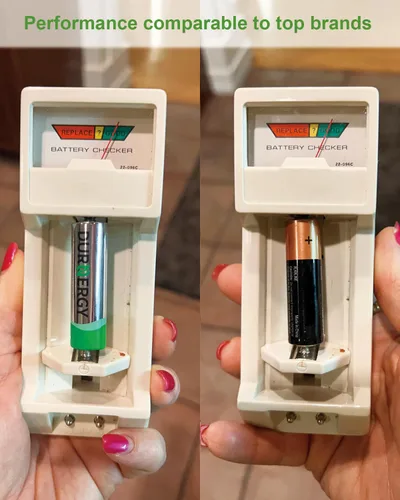 Vista 8 de DURNERGY Paquete de 100 pilas alcalinas AA, baterías dobles A de 1.5 V, vida útil de 10 años, energía de larga duración para dispositivos domésticos