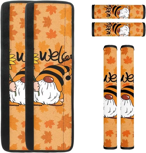 Vista 17 de 6 fundas para manija de puerta de refrigerador de Acción de Gracias, cubierta de manija de nevera de otoño, hoja de arce, protector de manija