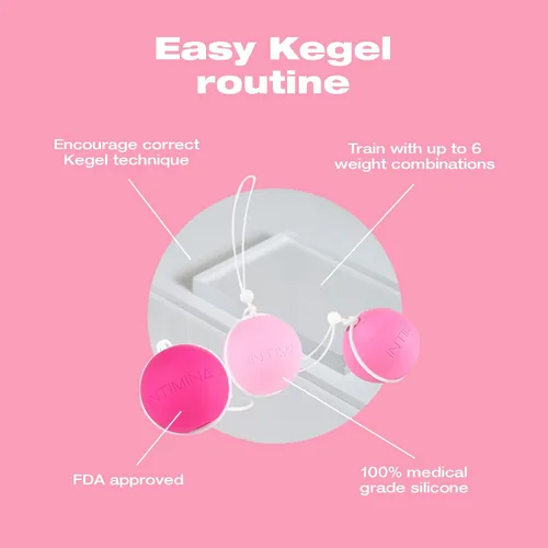 Vista 3 de INTIMINA Laselle - Ejercitador de 0.99 oz – Pelotas pequeñas de Kegel para mujer – Pesas Kegel de control de la vejiga