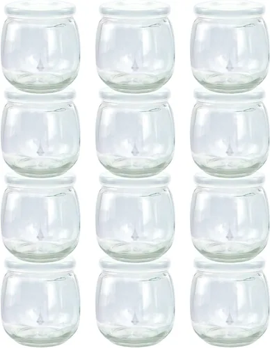 Vista 9 de Contenedores de almacenamiento de alimentos para bebés, paquete de 12 recipientes de comida para bebés con tapas, frascos de vidrio de 4 onzas