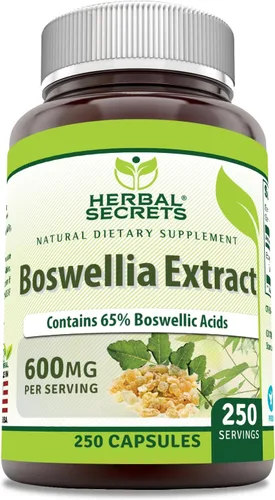 Vista 5 de Extracto de Boswellia Serrata Herbal Secrets (65% de ácidos de boswellia) 0.021 oz 120 comprimidos naturales, paquete de de 1, 1