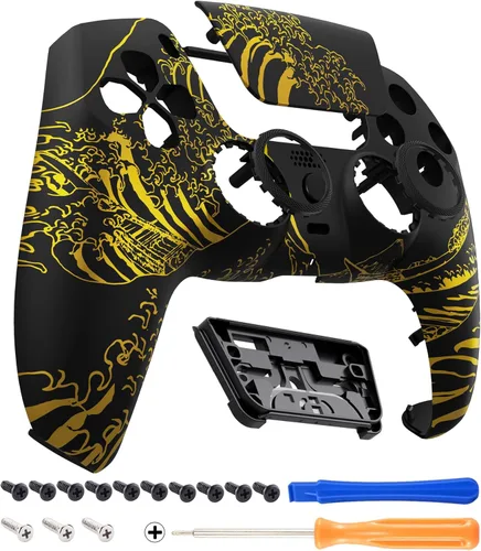 Vista 29 de eXtremeRate Luna Redesigned Front Shell Touchpad Compatible with ps5 Controller BDM-010 020 030 040 050, The 100 Cash Money Replacement Faceplate