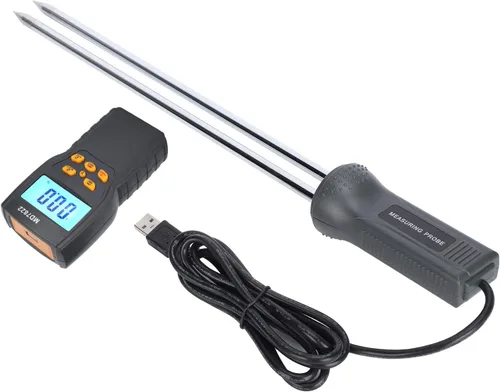 Vista 7 de TOPINCN Moisture Meter Probe Grain Tool Tester with Extra Long Probe 230 Smart Digital Moisture Meter Tester Probe Grain Moisture Tester Tool Tool