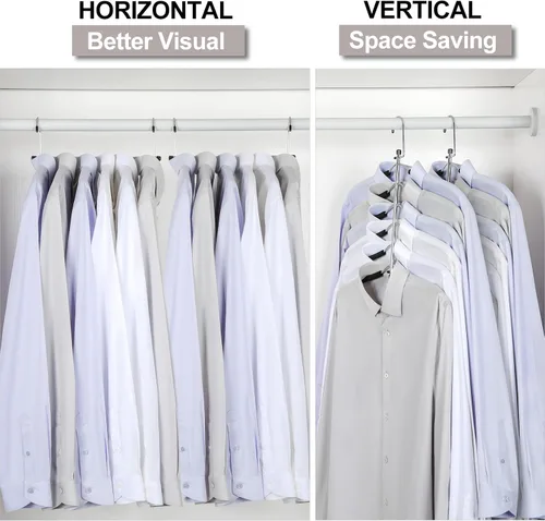 Vista 3 de TOPIA HANGER Percha para Ropa que Ahorra Espacio, Perchas de 6 Niveles para Camisas y Abrigos que Ahorran Espacio Sin Protuberancia en los Hombros